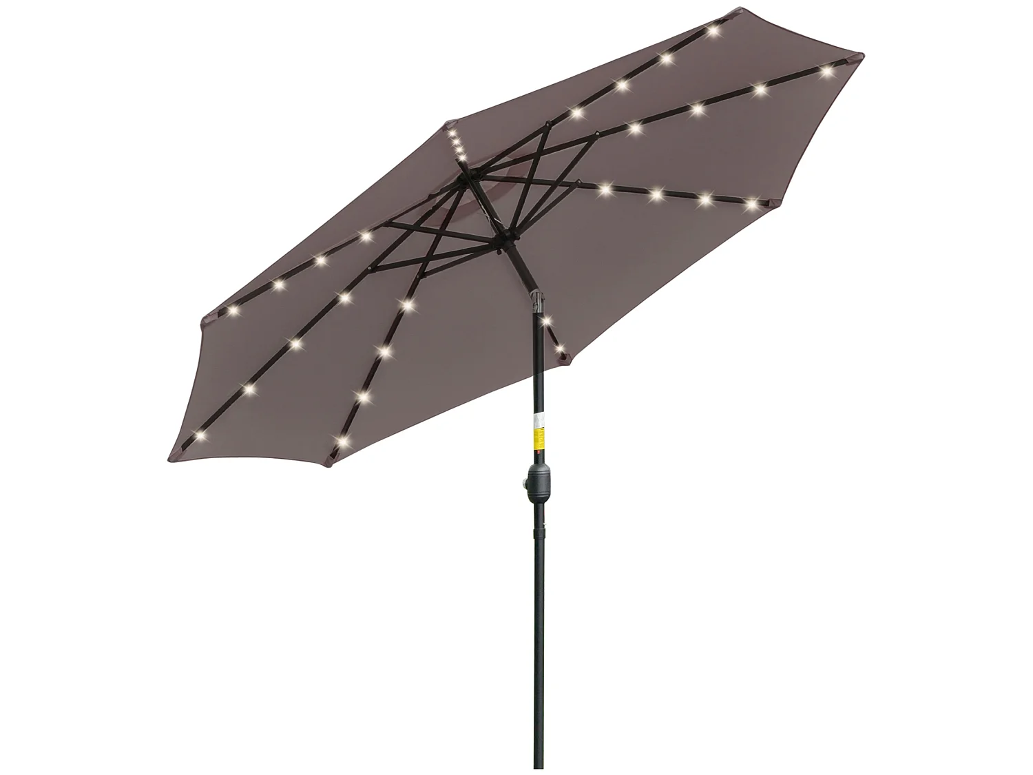 Sombrilla de jardín gris 265x265x233 cm Outsunny