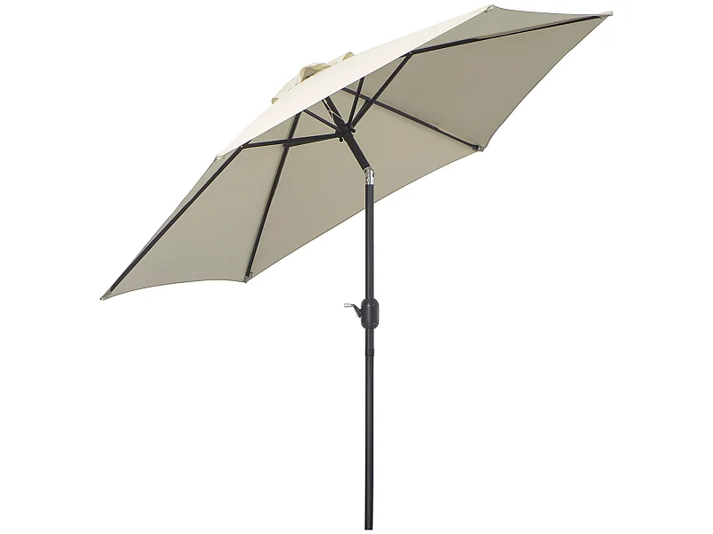 Sombrilla crema 270x270x235 cm Outsunny