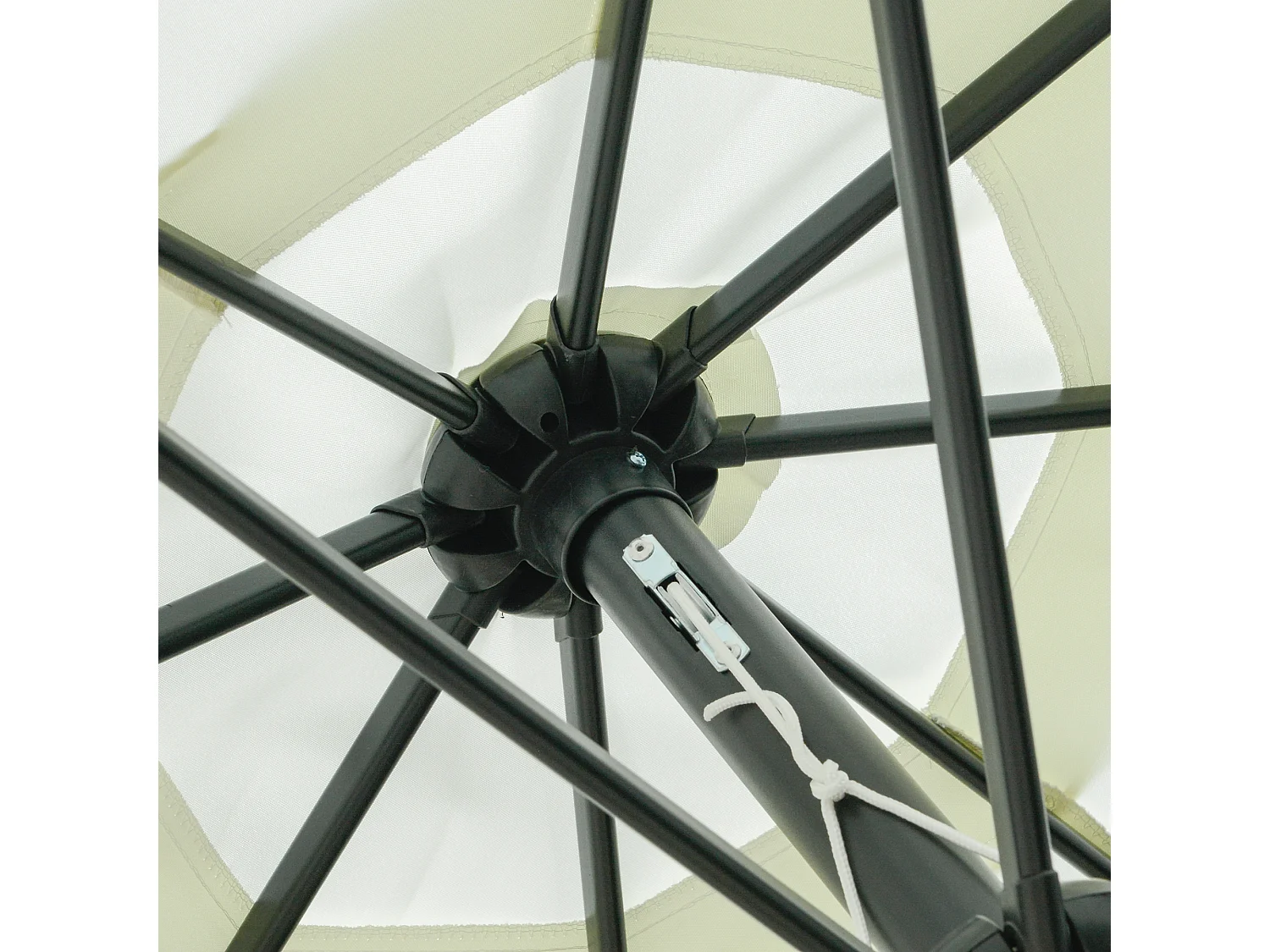 Sombrilla de jardín beige 266x266x248.5 cm Outsunny