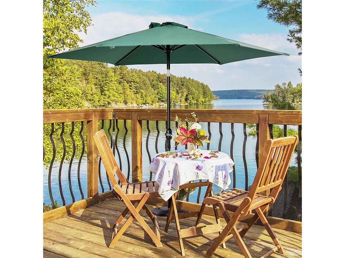Sombrilla de jardín verde 260x260x235 cm Outsunny