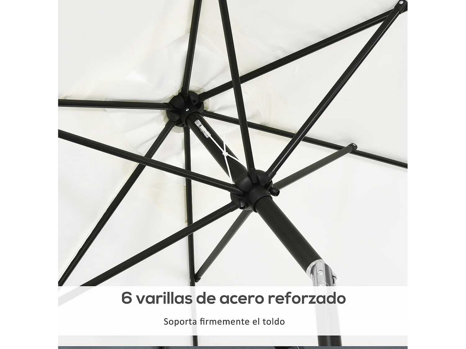 Sombrilla de jardín blanco 195x295x240 cm Outsunny