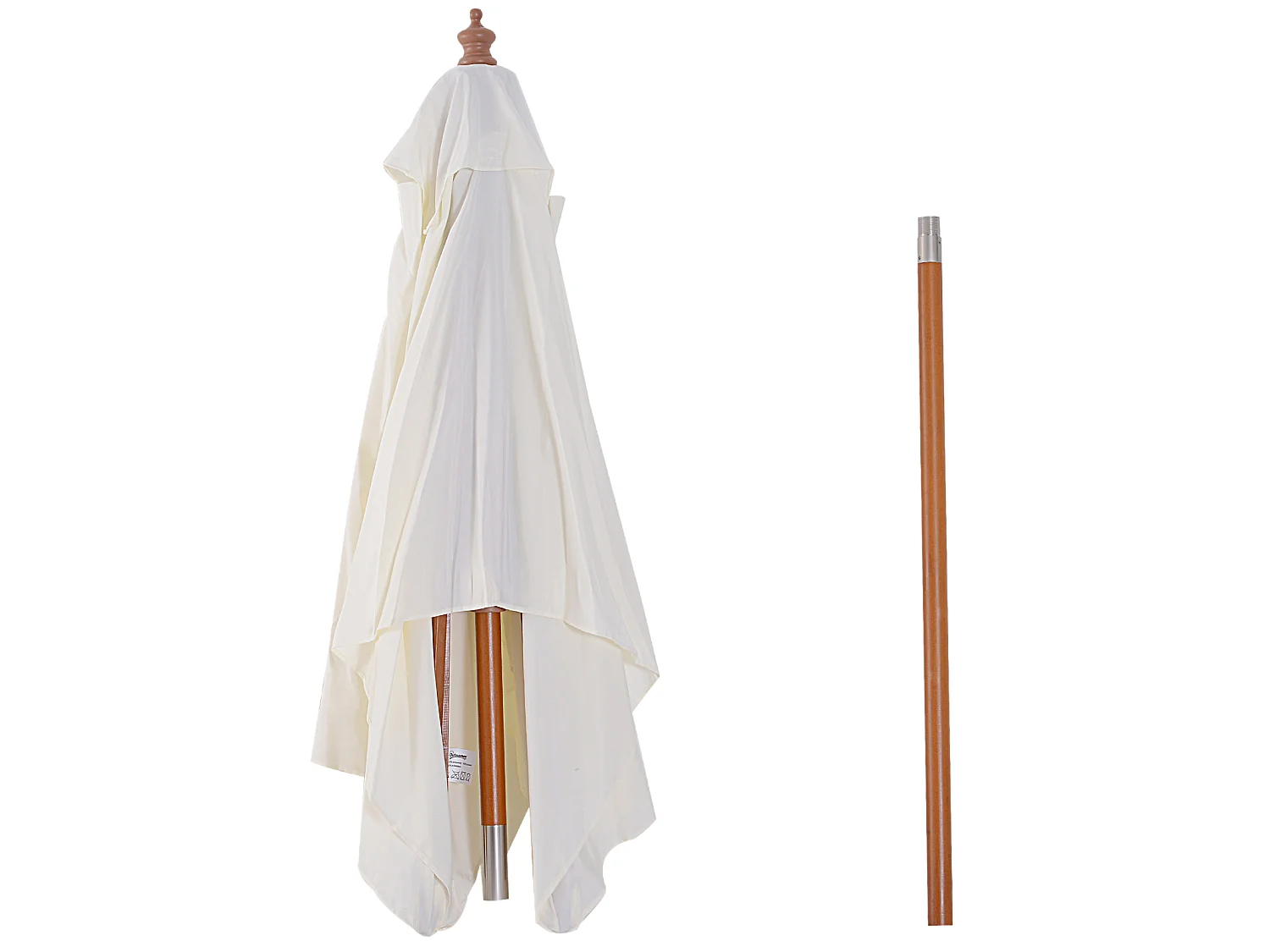 Sombrilla de jardín crema 200x150x230 cm Outsunny