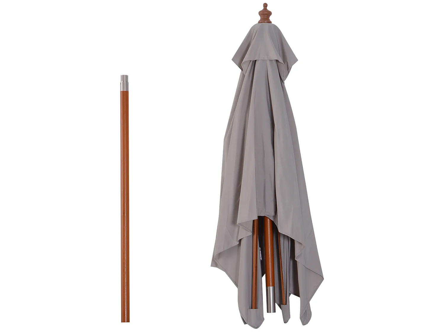 Sombrilla de jardín gris 200x150x230 cm Outsunny