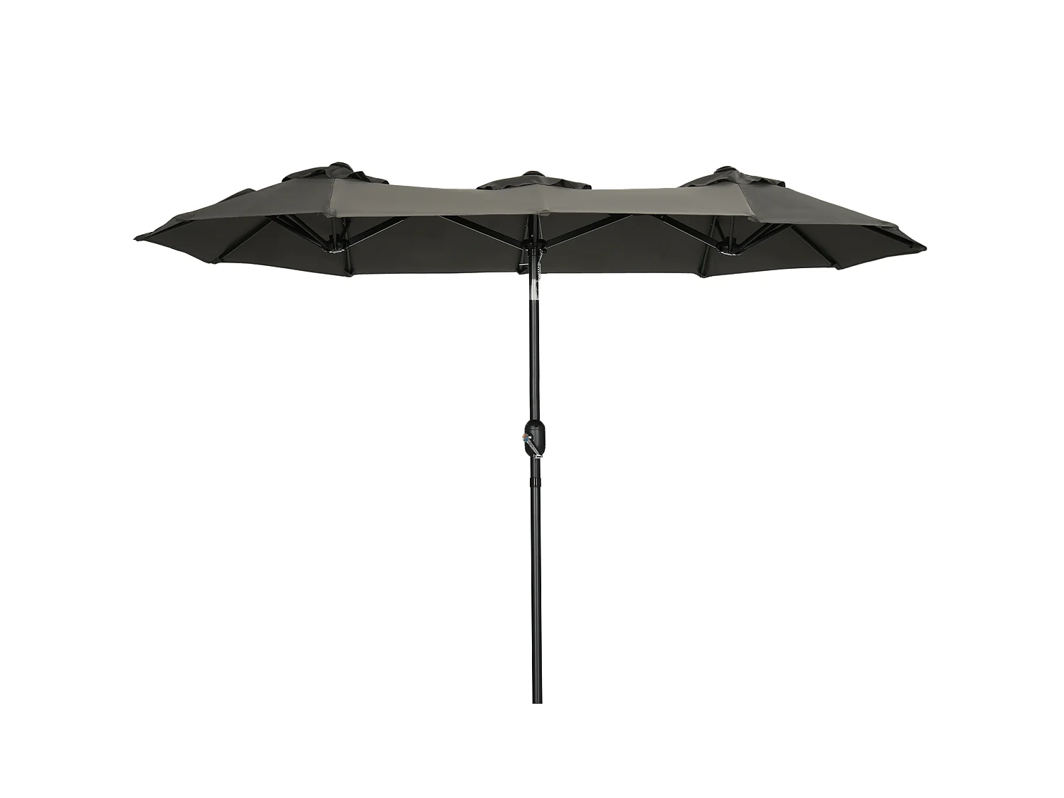 Sombrilla doble gris 285x147x227 cm Outsunny