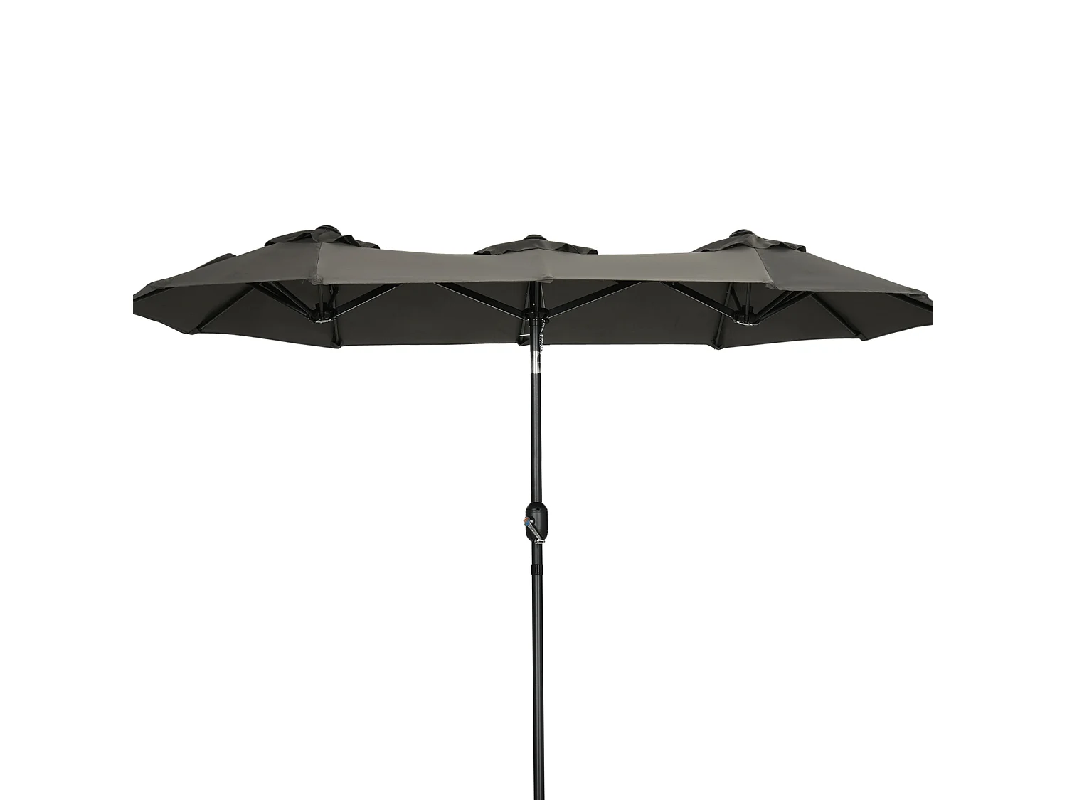 Sombrilla doble gris 285x147x227 cm Outsunny