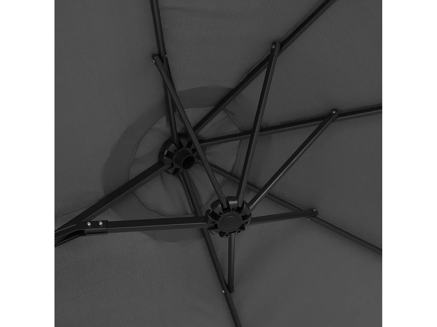 Sombrilla doble gris 285x147x227 cm Outsunny