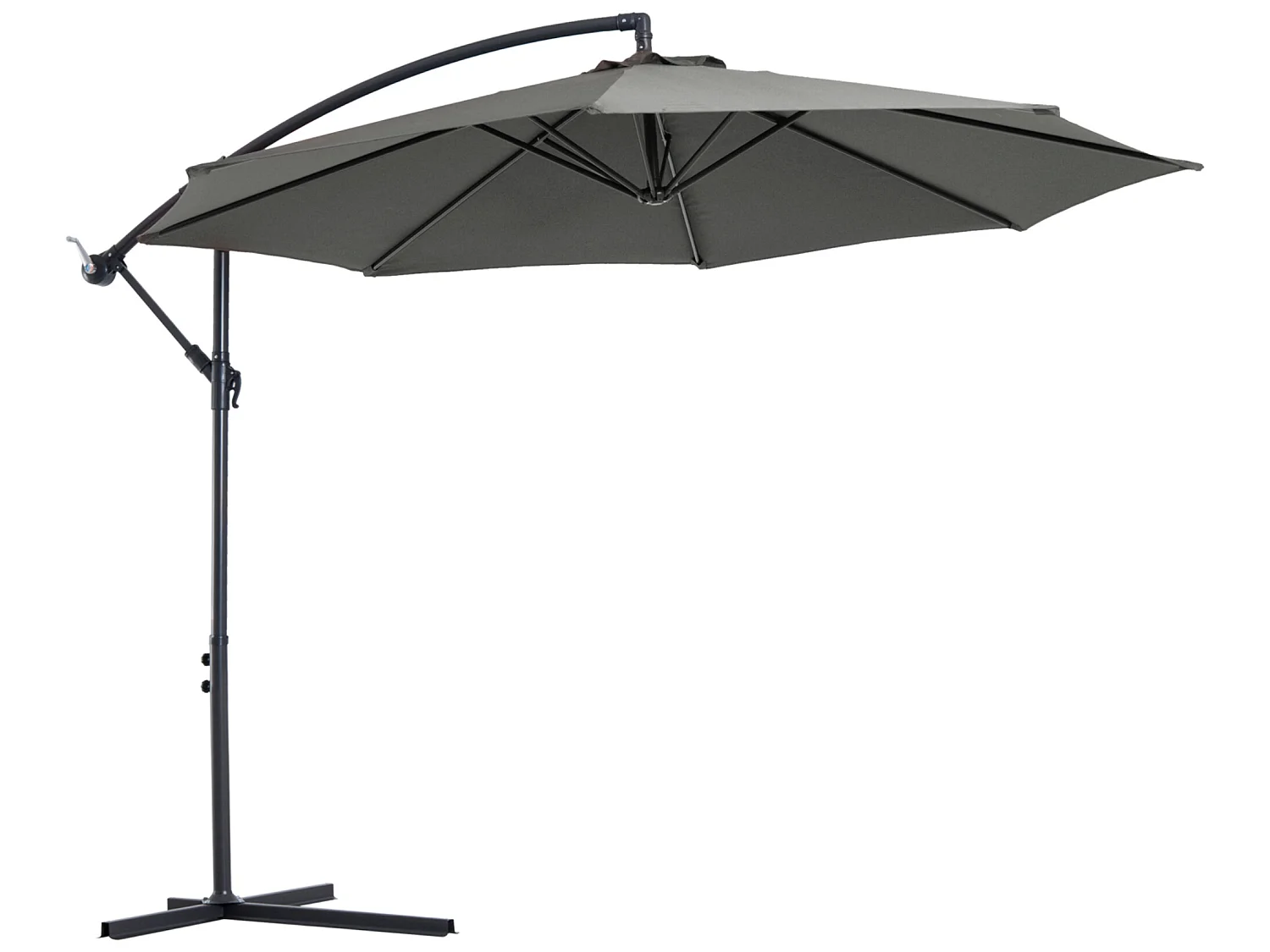 Sombrilla de jardín gris 295x295x245 cm Outsunny