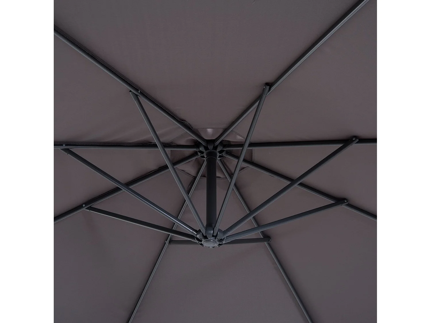 Sombrilla de jardín gris 295x295x245 cm Outsunny