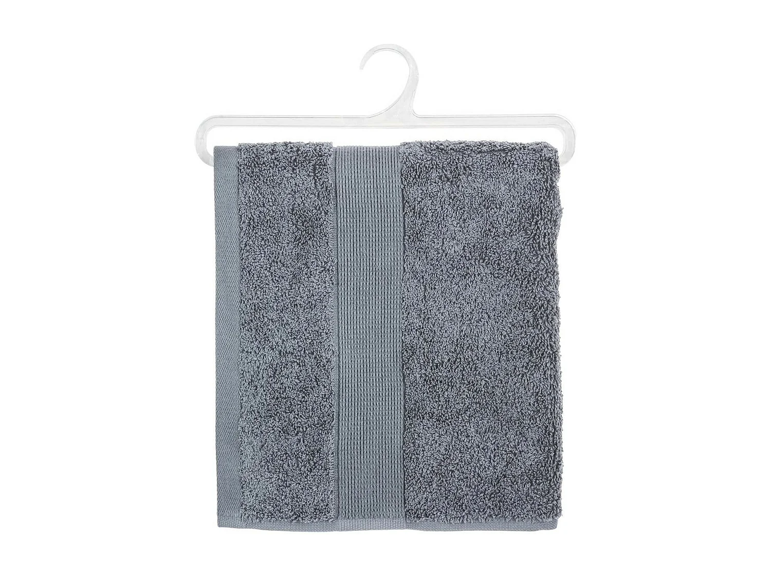 Serviette de toilette en Coton Gris foncé tissu éponge 50 x 90 cm