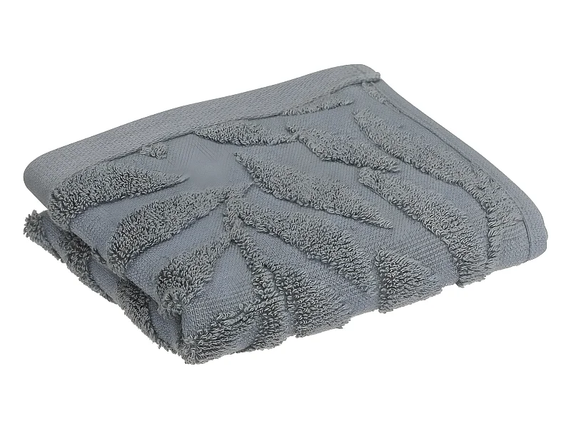 Serviette de toilette en Coton Gris Foncé tissu Jacquard 30 x 50 cm