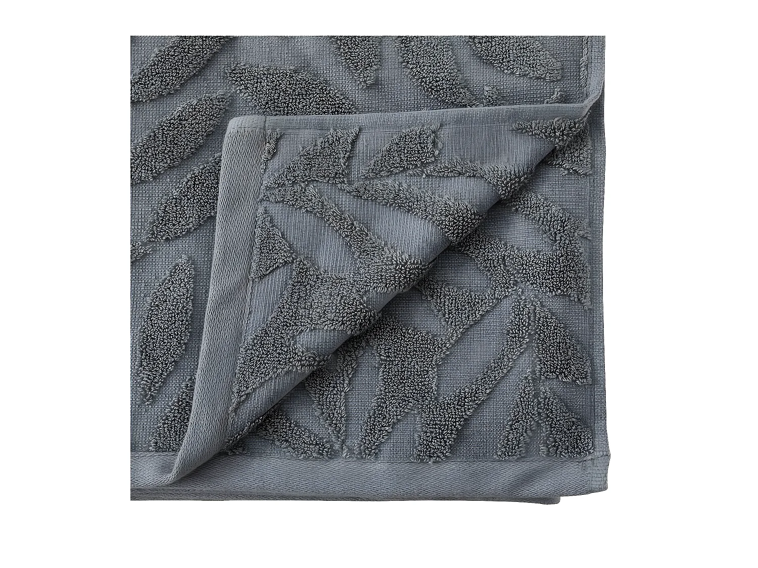 Serviette de toilette en Coton Gris Foncé tissu Jacquard 30 x 50 cm