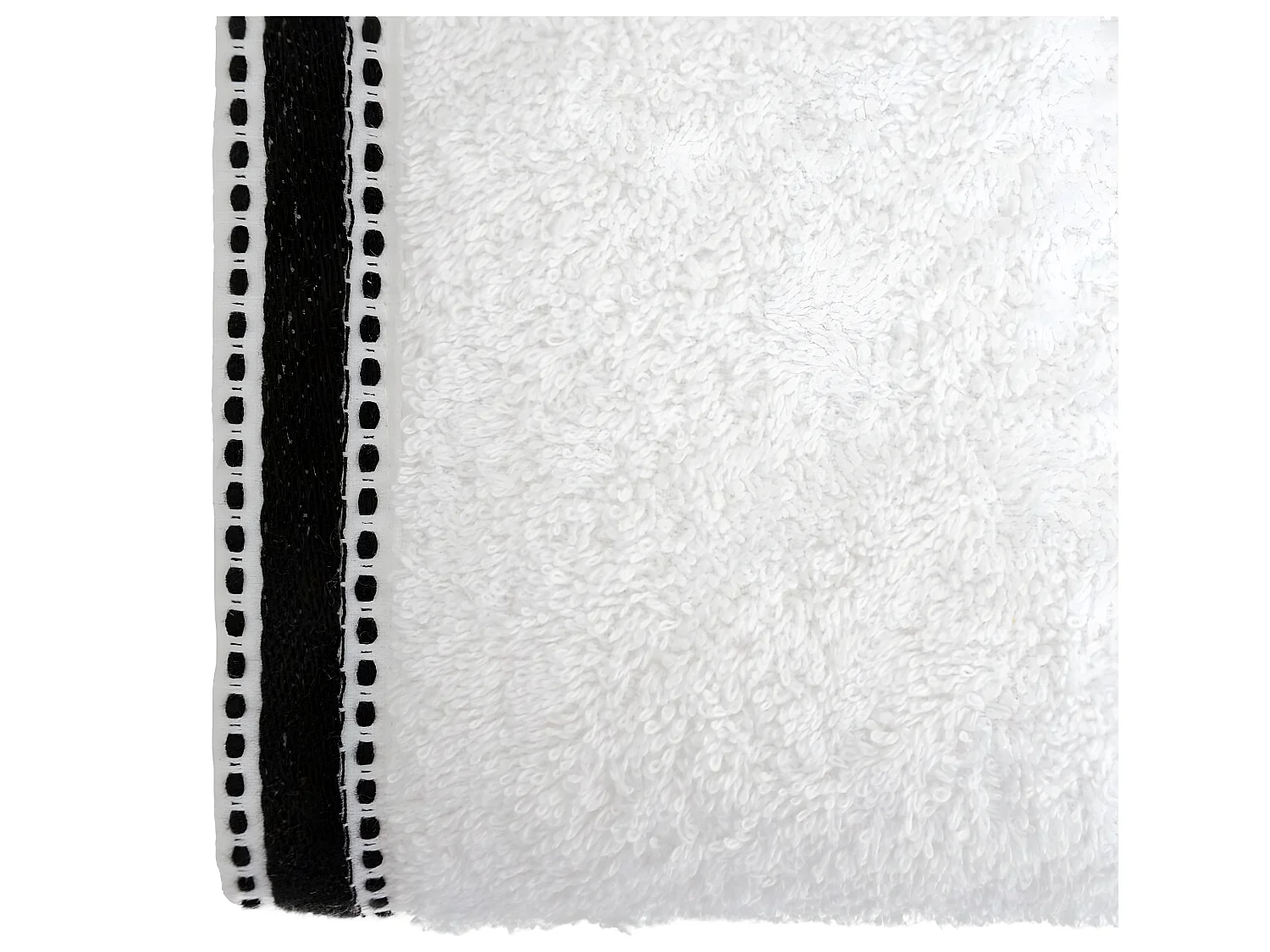 Drap de bain en Coton Blanc tissu éponge 100 x 150 cm