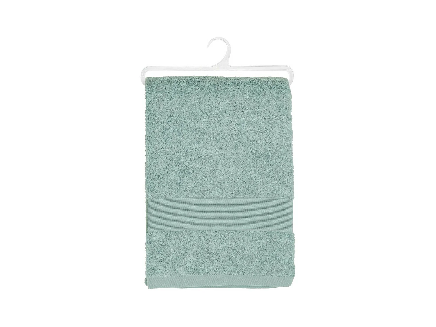 Serviette de toilette en Coton Vert givré tissu éponge 50 x 90 cm