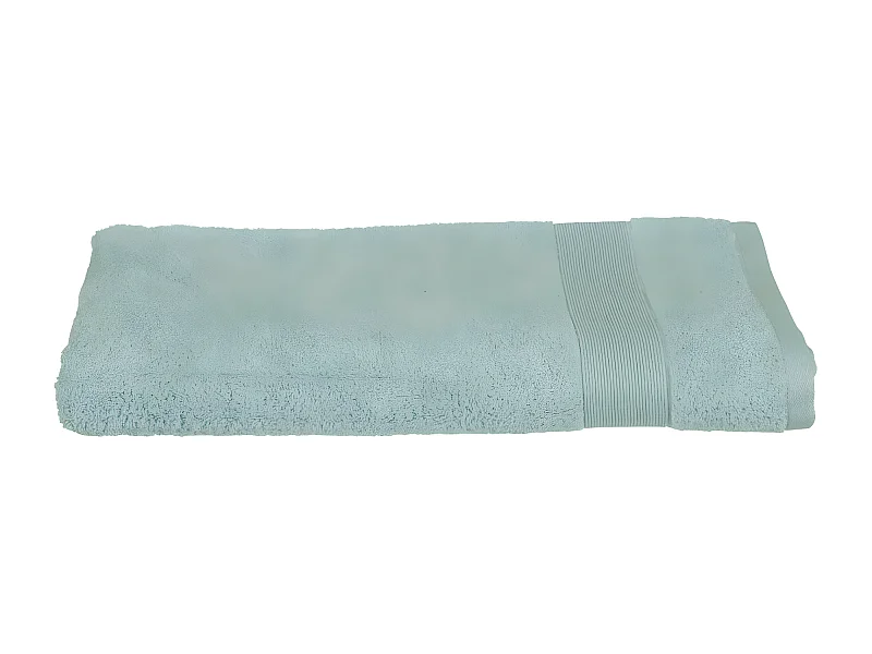 Serviette de toilette en Coton Vert givré tissu éponge 50 x 90 cm