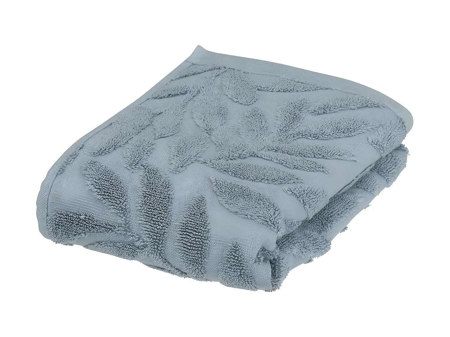 Serviette de toilette en Coton Bleu tissu Jacquard 50 x 90 cm