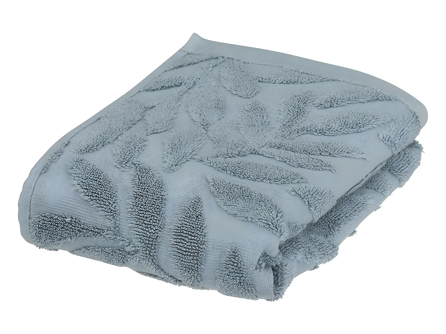 Serviette de toilette en Coton Bleu tissu Jacquard 50 x 90 cm