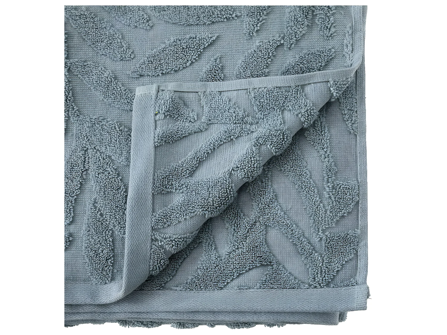 Serviette de toilette en Coton Bleu tissu Jacquard 50 x 90 cm
