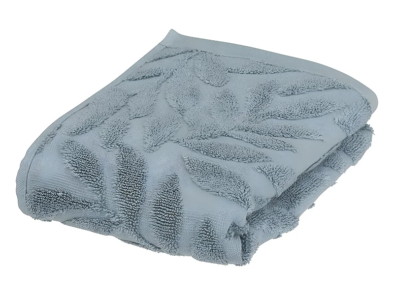 Serviette de toilette en Coton Bleu tissu Jacquard 50 x 90 cm