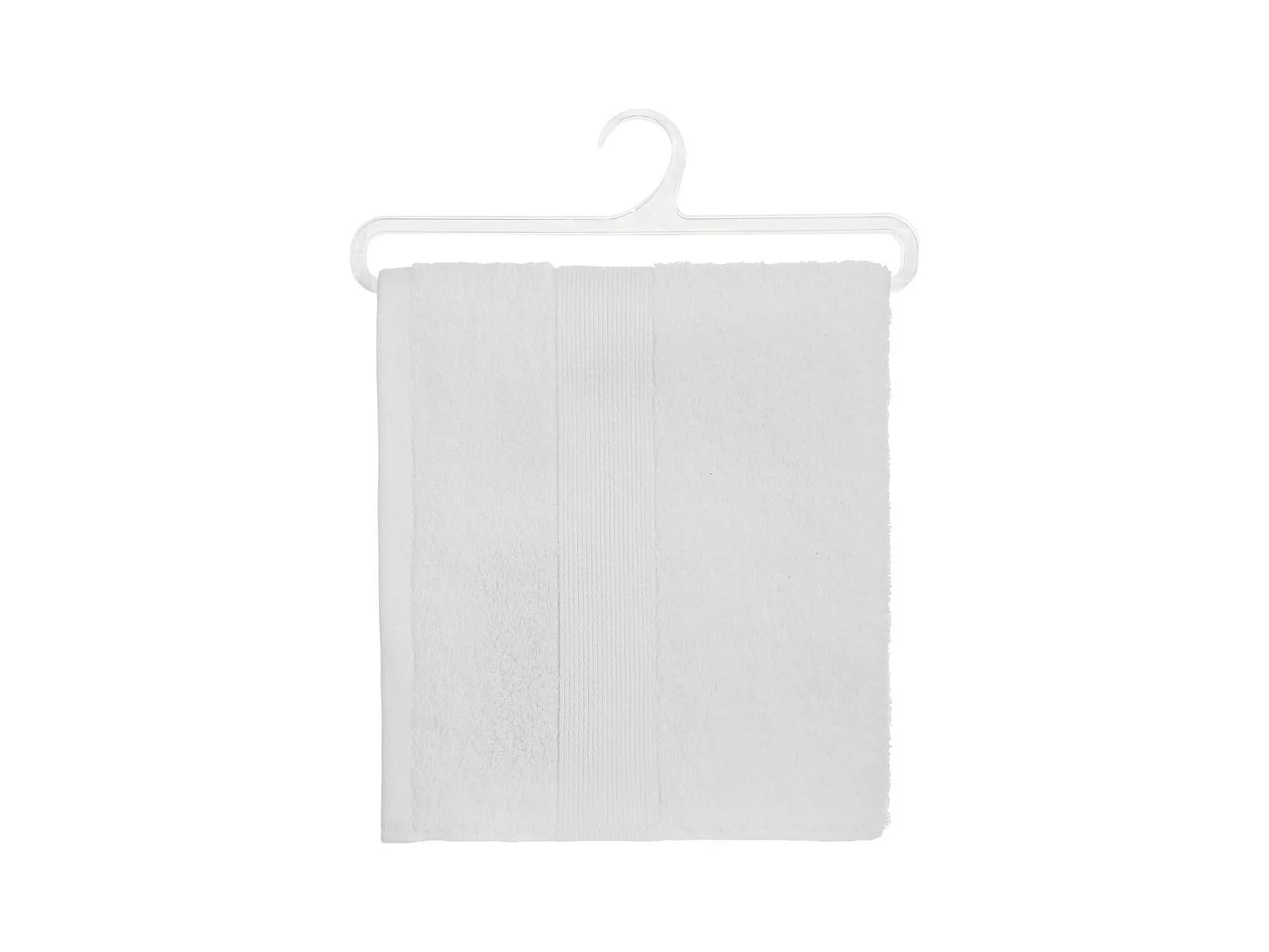 Serviette de toilette en Coton Blanc tissu éponge 50 x 90 cm