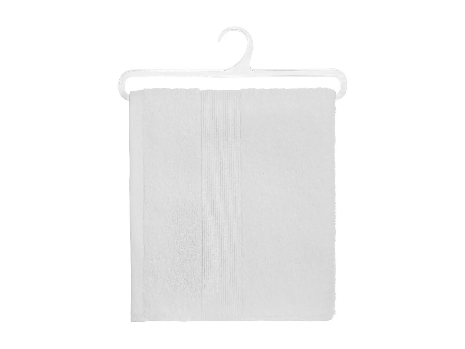 Serviette de toilette en Coton Blanc tissu éponge 50 x 90 cm
