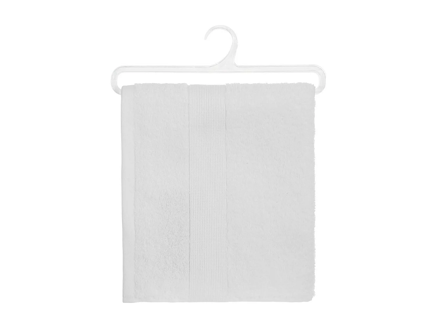 Serviette de toilette en Coton Blanc tissu éponge 50 x 90 cm