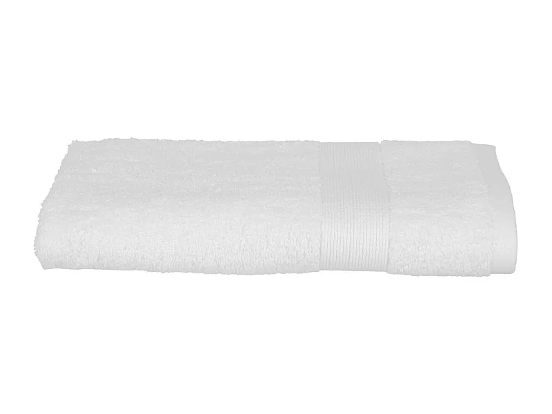 Serviette de toilette en Coton Blanc tissu éponge 50 x 90 cm