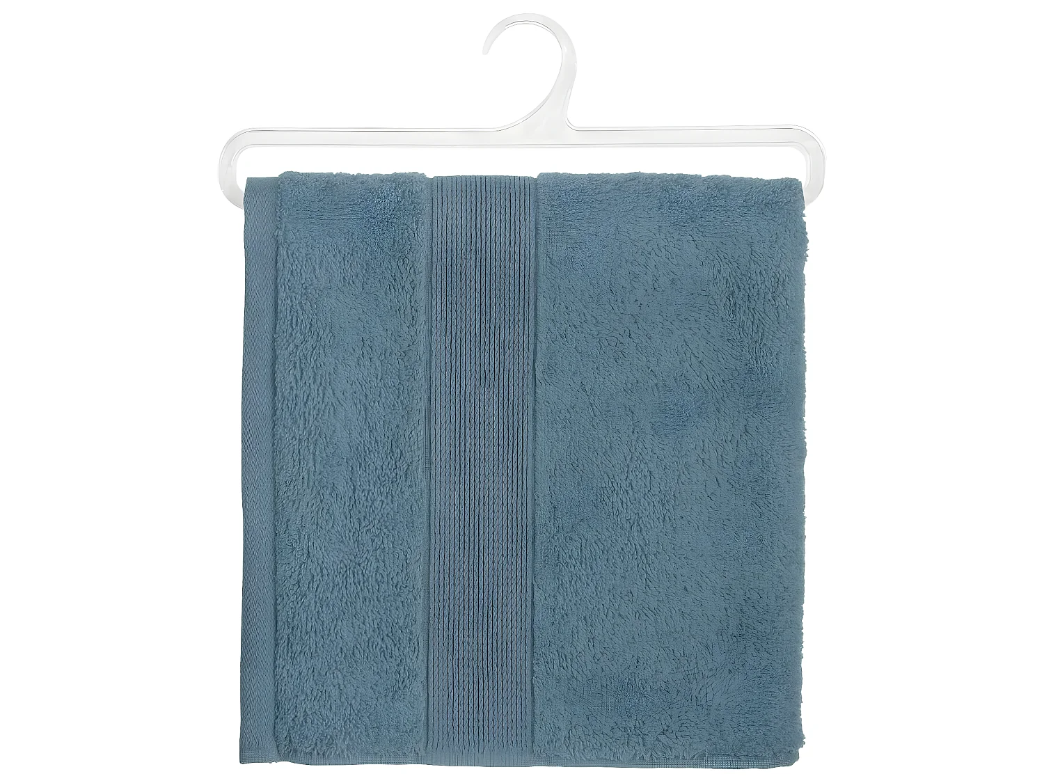 Serviette de toilette en Coton Bleu orage tissu éponge 50 x 90 cm