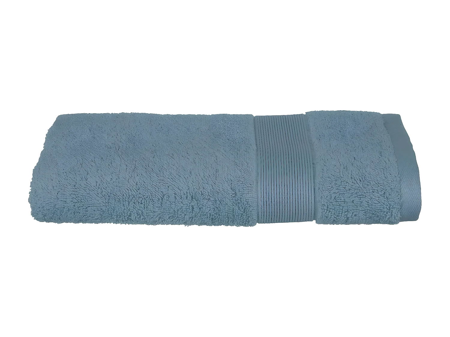 Serviette de toilette en Coton Bleu orage tissu éponge 50 x 90 cm