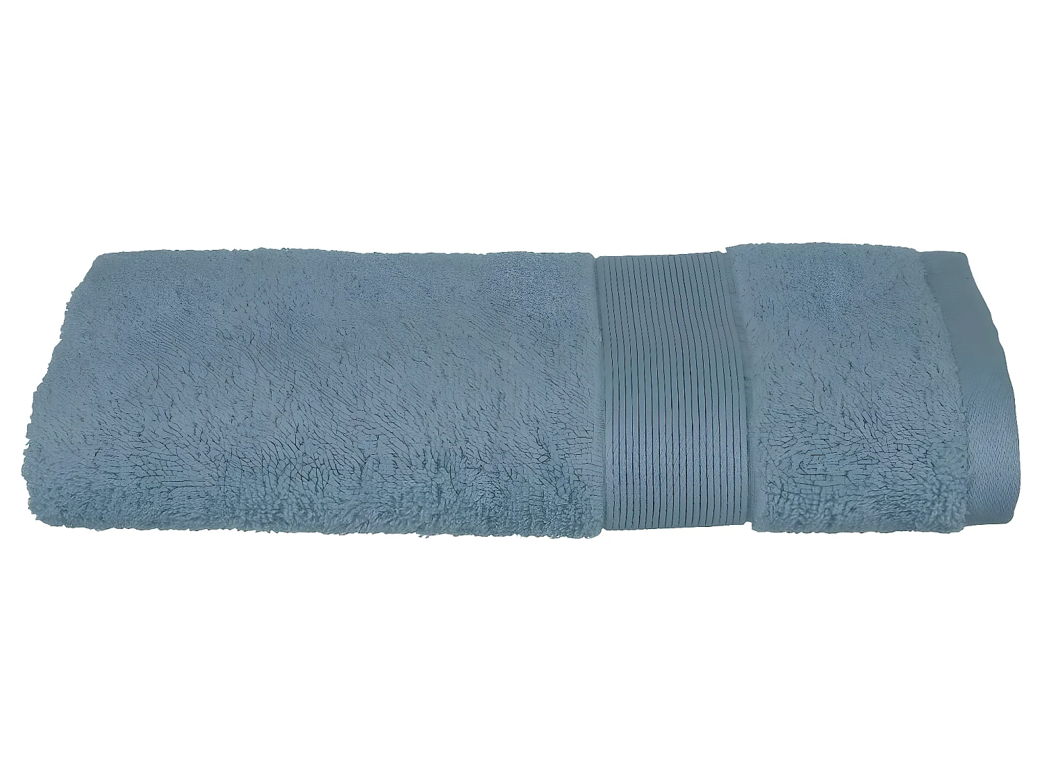 Serviette de toilette en Coton Bleu orage tissu éponge 50 x 90 cm