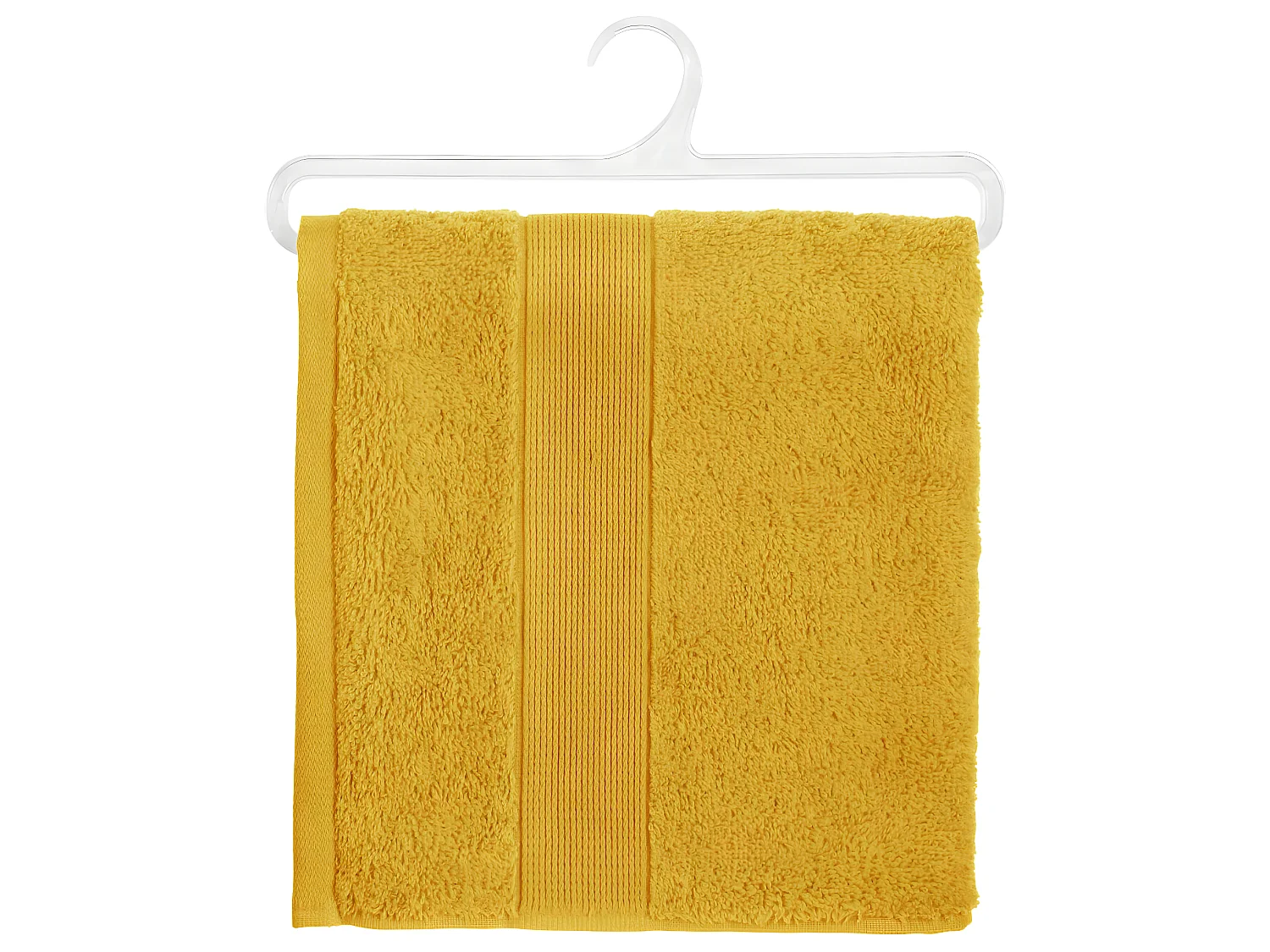 Serviette de toilette en Coton Jaune Ocre tissu éponge 50 x 90 cm