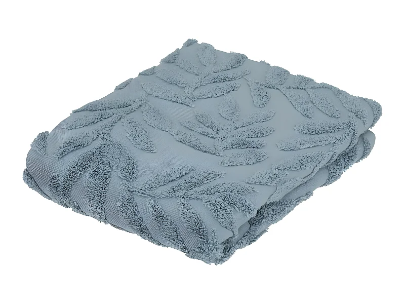 Serviette de toilette en Coton Bleu tissu Jacquard 30 x 50 cm