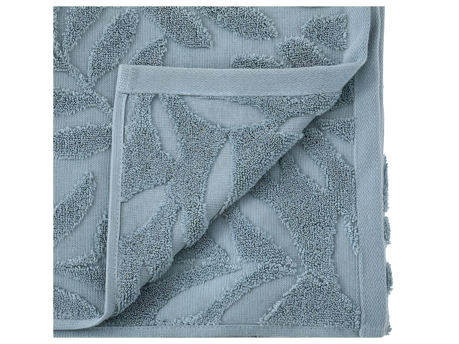 Serviette de toilette en Coton Bleu tissu Jacquard 30 x 50 cm