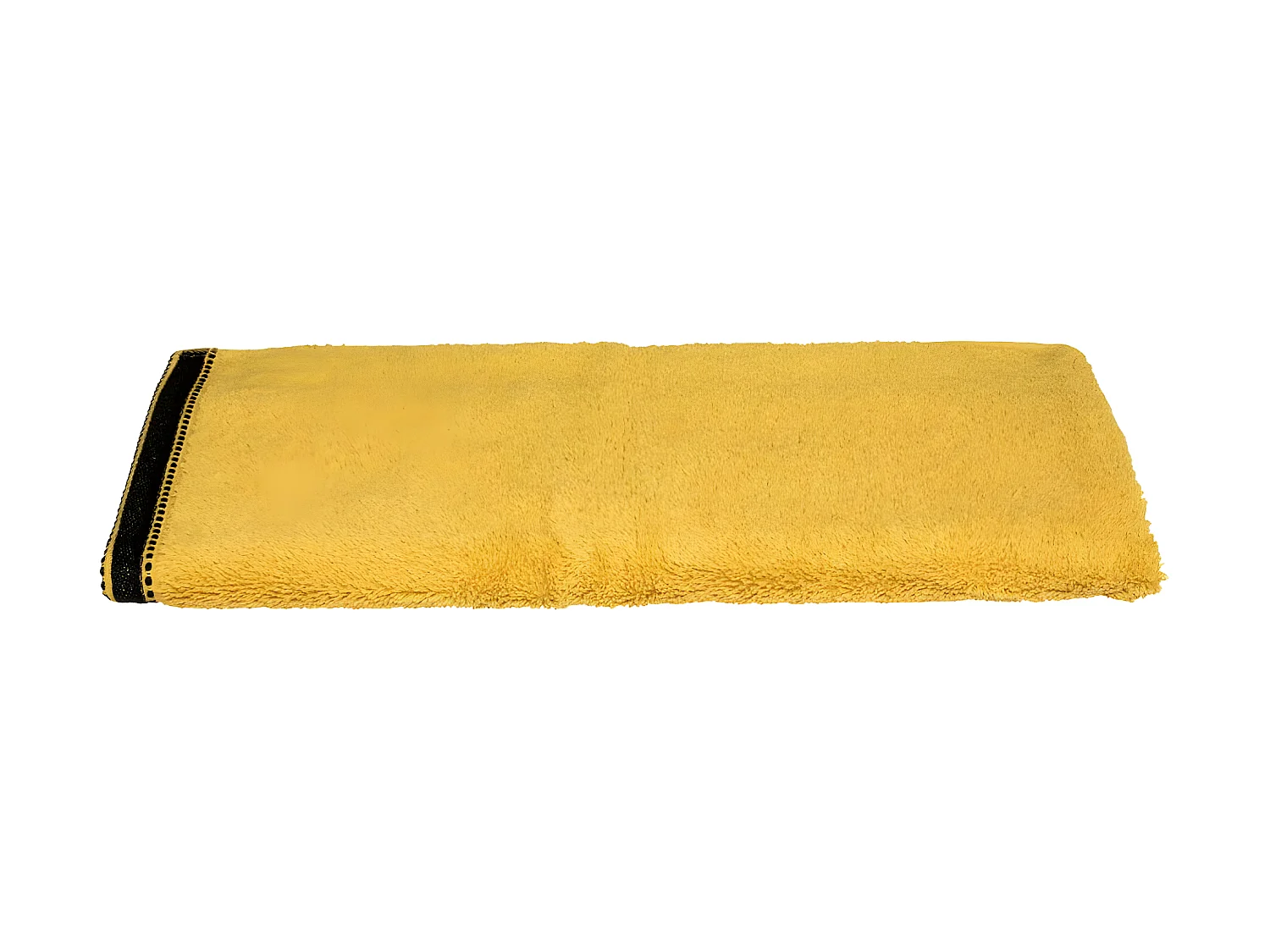 Serviette de toilette en Coton Jaune Ocre tissu éponge 50 x 90 cm