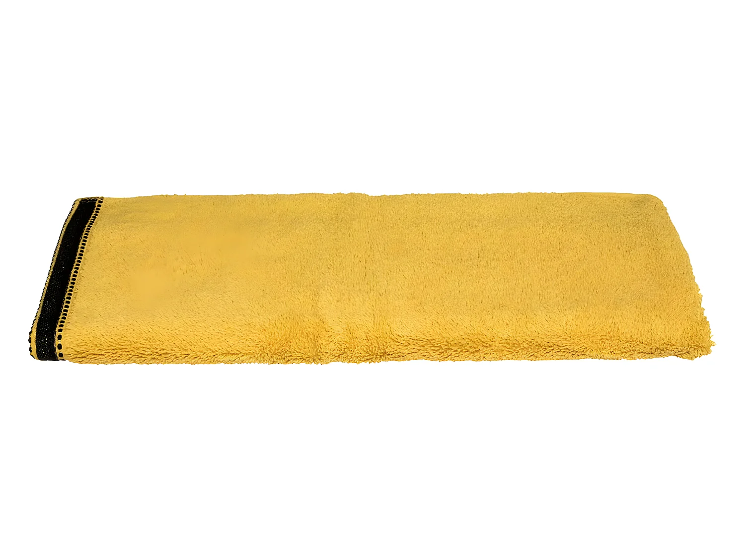 Serviette de toilette en Coton Jaune Ocre tissu éponge 50 x 90 cm