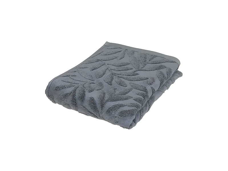 Serviette de toilette en Coton Gris Foncé tissu Jacquard 50 x 90 cm
