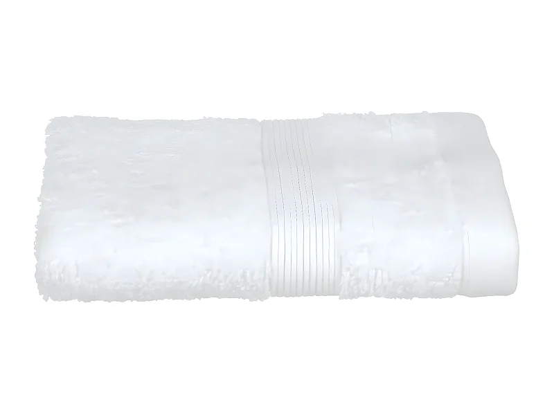 Serviette de toilette en Coton Blanc tissu éponge 30 x 50 cm
