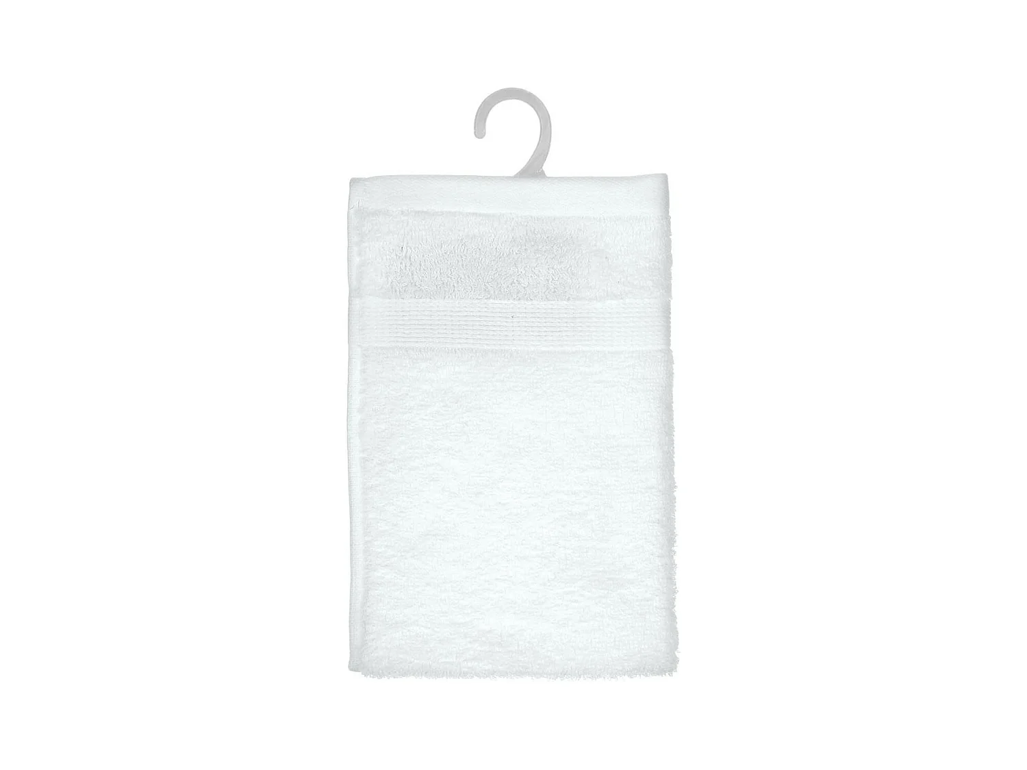 Serviette de toilette en Coton Blanc tissu éponge 30 x 50 cm