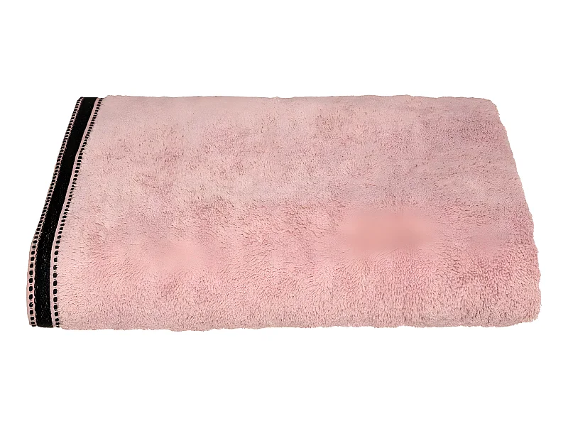 Drap de bain en Coton Rose tissu éponge 100 x 150 cm