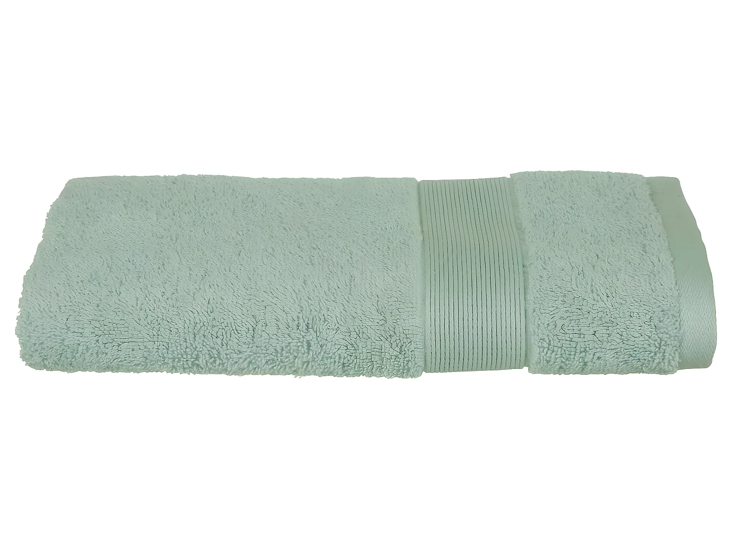Serviette de toilette en Coton Vert céladon tissu éponge 50 x 90 cm