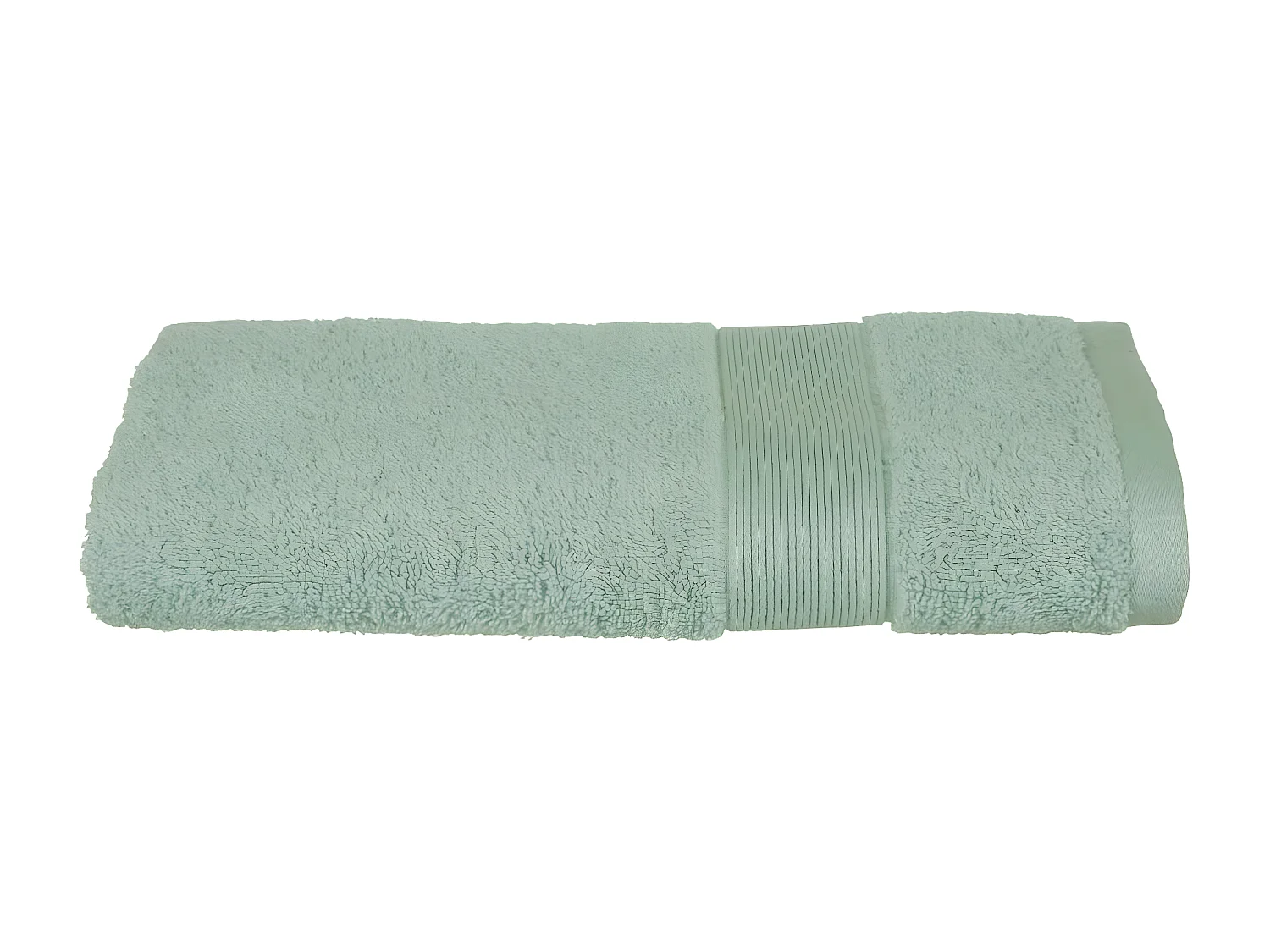 Serviette de toilette en Coton Vert céladon tissu éponge 50 x 90 cm