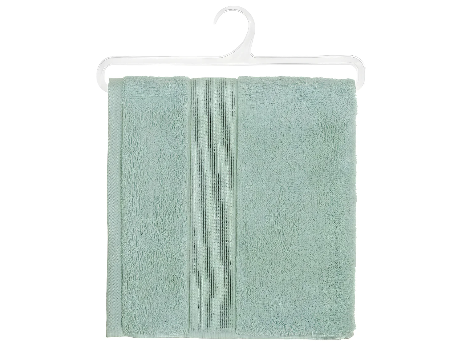 Serviette de toilette en Coton Vert céladon tissu éponge 50 x 90 cm