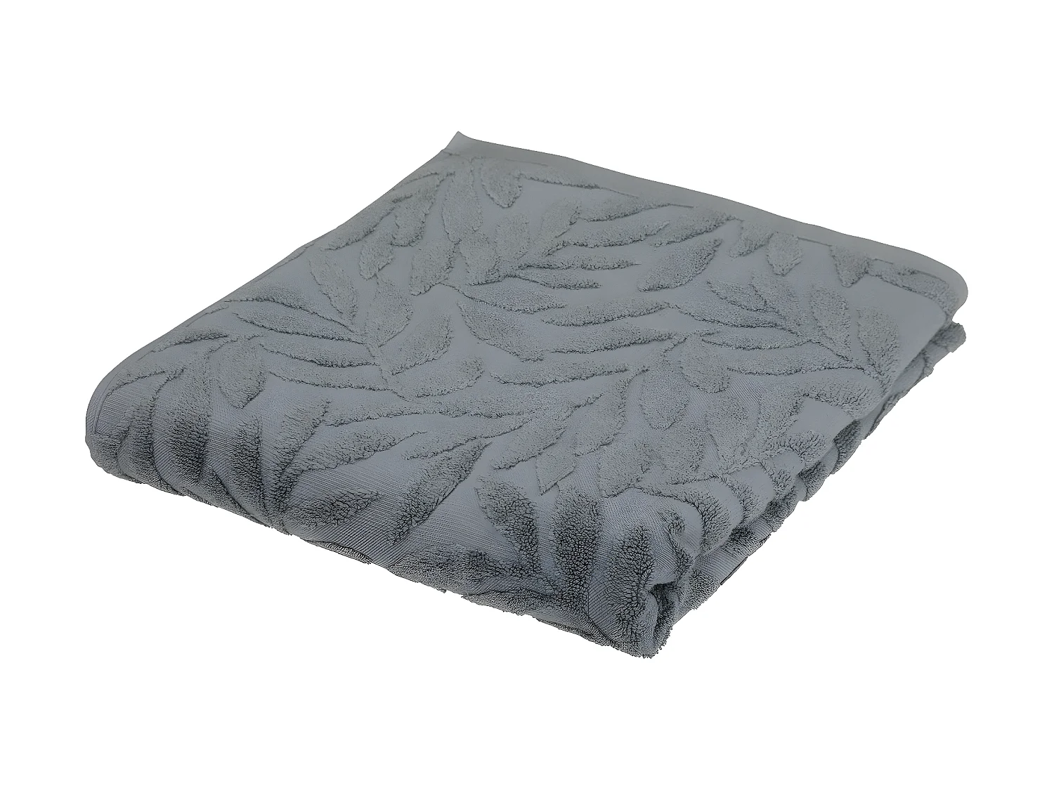 Drap de bain en Coton Gris Foncé tissu Jacquard 100 x 150 cm