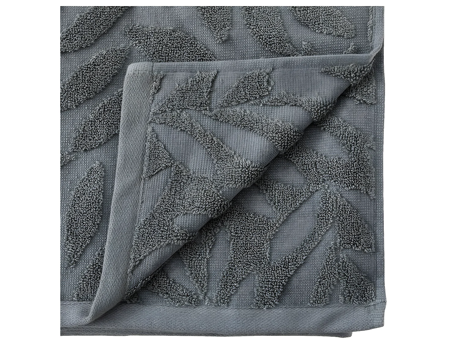 Drap de bain en Coton Gris Foncé tissu Jacquard 100 x 150 cm