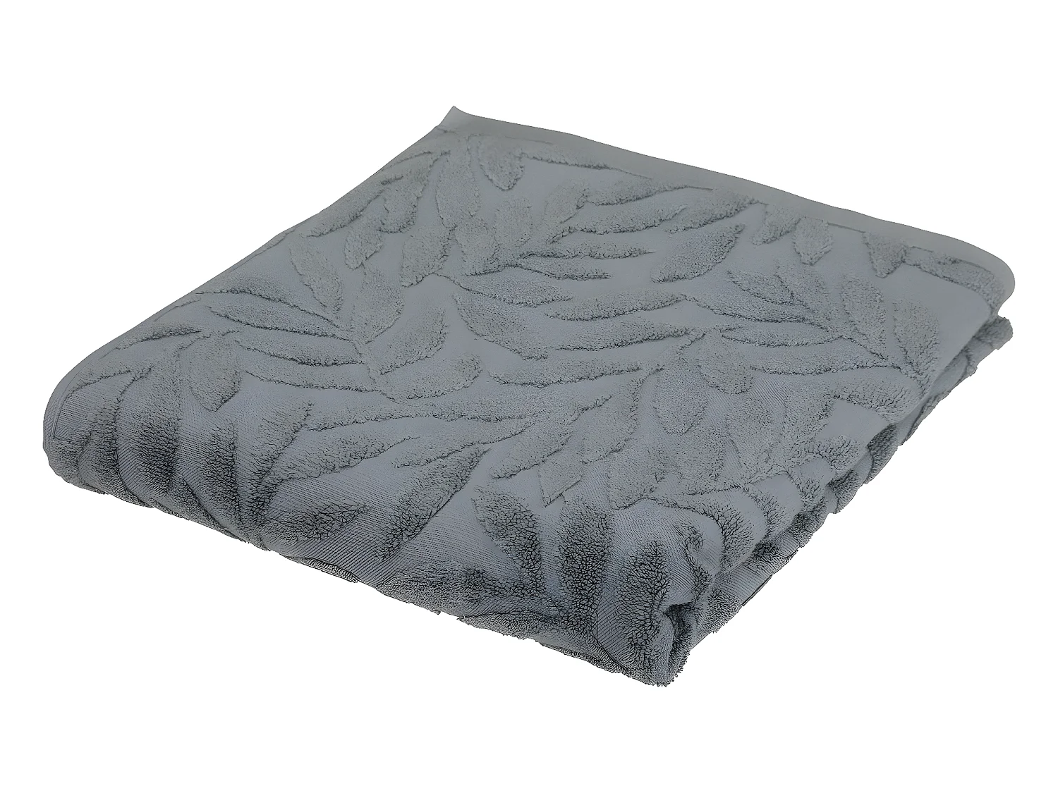 Drap de bain en Coton Gris Foncé tissu Jacquard 100 x 150 cm