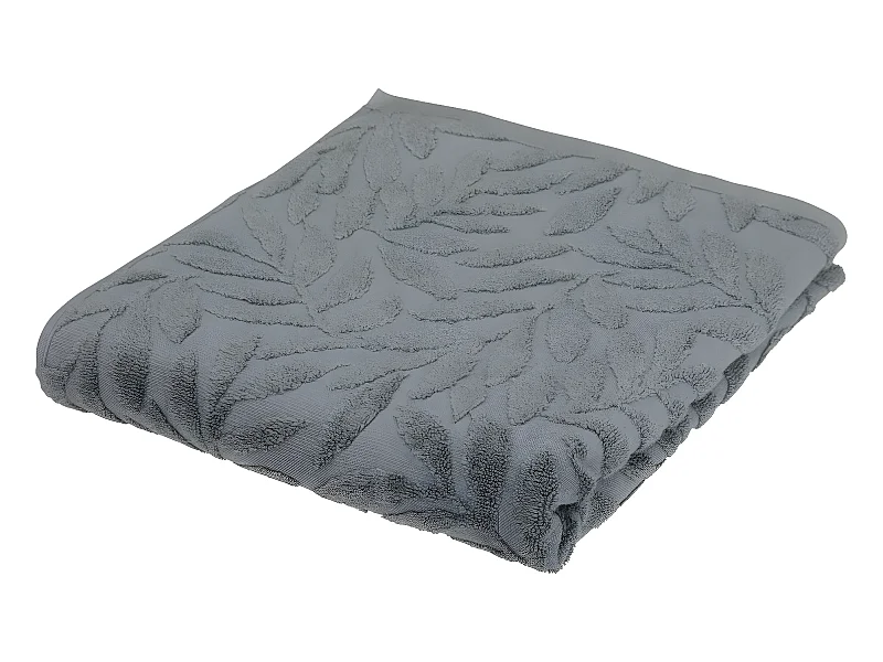 Drap de bain en Coton Gris Foncé tissu Jacquard 100 x 150 cm