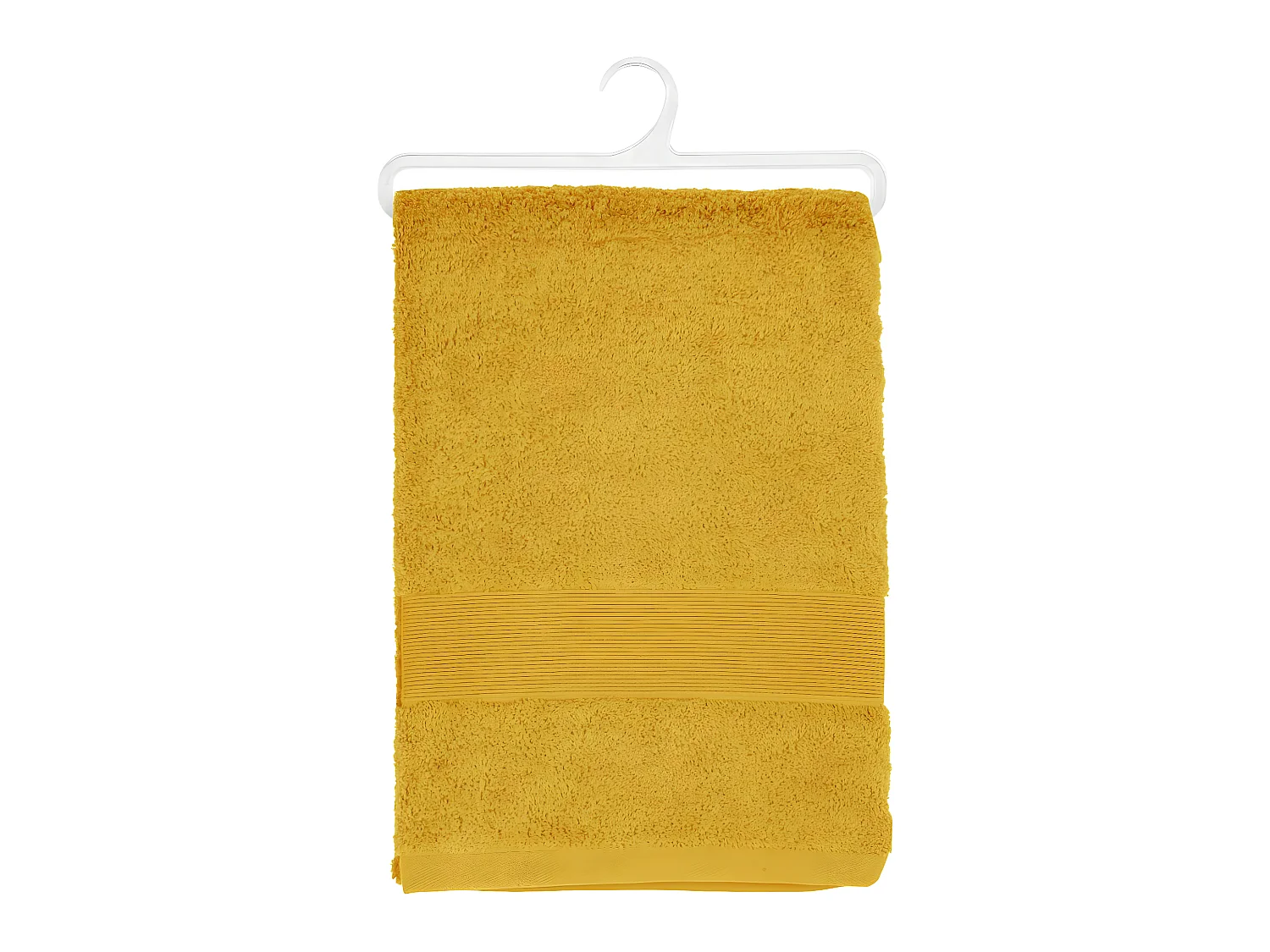 Drap de bain en Coton Jaune Ocre tissu éponge 100 x 150 cm