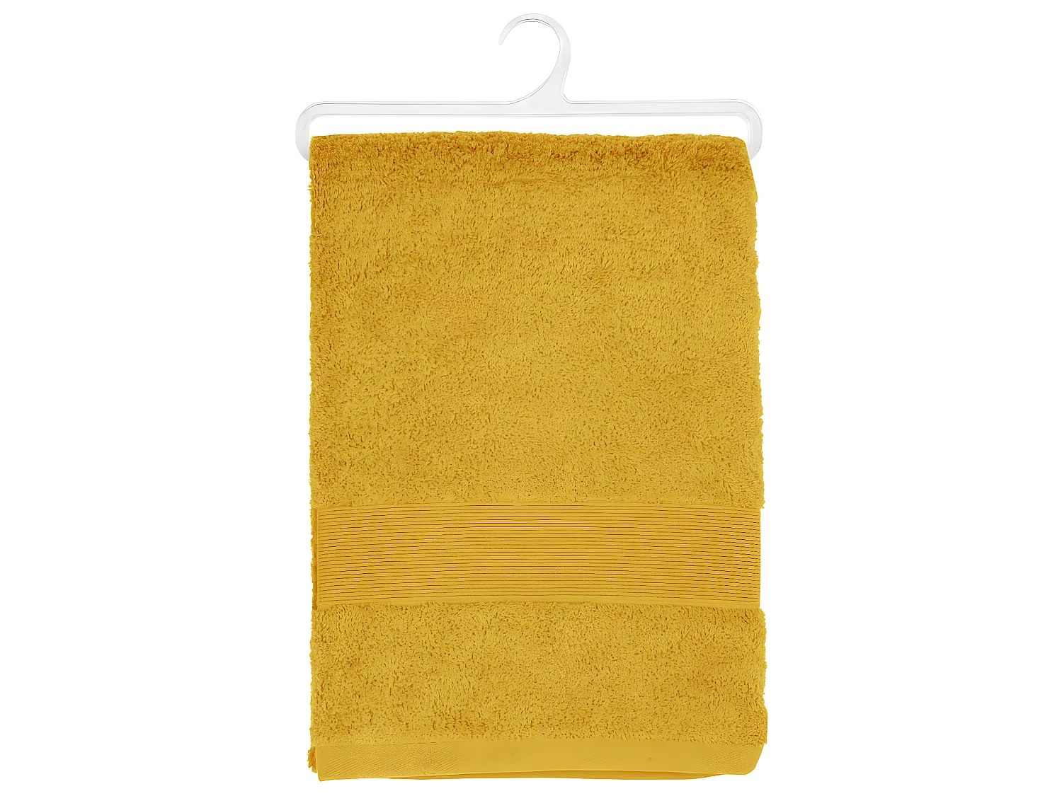 Drap de bain en Coton Jaune Ocre tissu éponge 100 x 150 cm