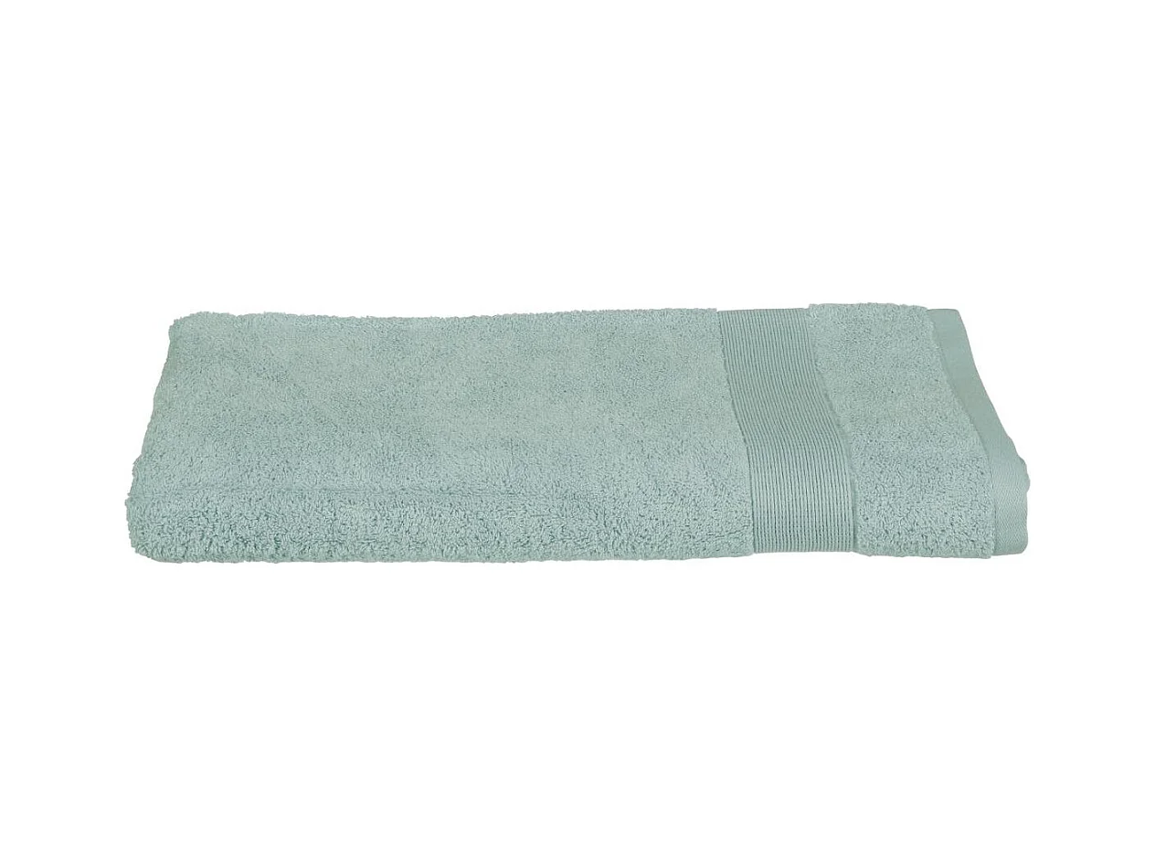 Drap de bain en Coton Vert givré tissu éponge 100 x 150 cm