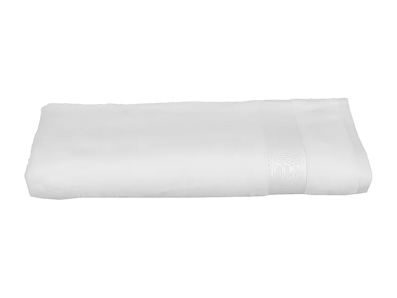 Drap de bain en Coton Blanc tissu éponge 100 x 150 cm