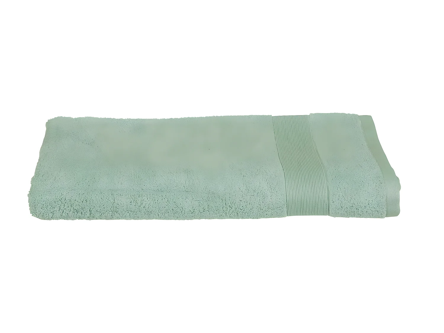 Drap de bain en Coton Vert céladon tissu éponge 100 x 150 cm